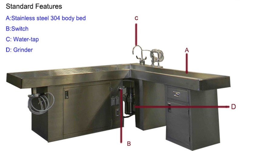 mortuary autopsy table