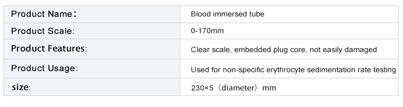 Blood Immersed Tube 0-170