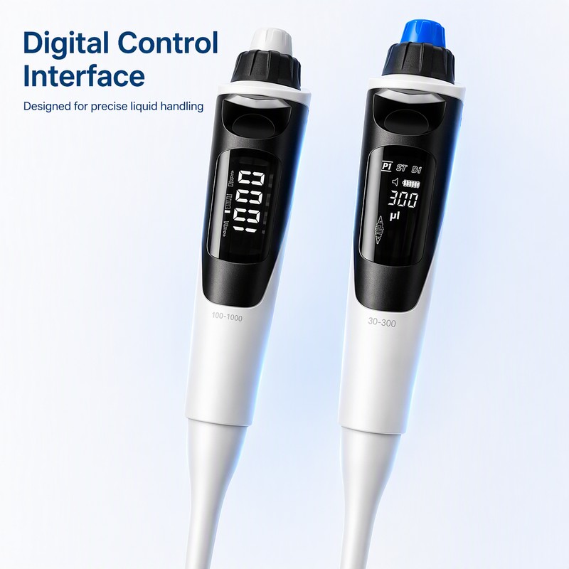 single channel electronic pipette digital control interface for precise liquid handling