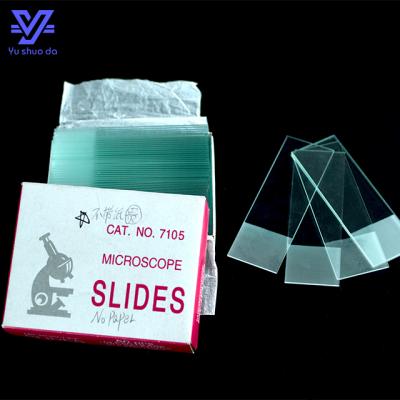 microscope glass slides with one end frosted