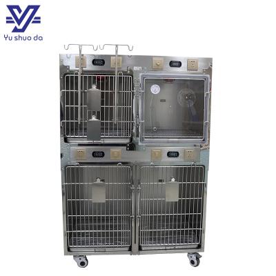 YSD-VE 10 Professional Veterinary-Grade Mobile Easy-to-Clean Stainless Steel Veterinary Cages