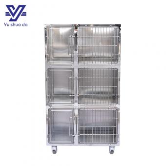 YSD-VE 14 Professional Mobile Stainless Steel Pet Hospital Veterinary Cages
