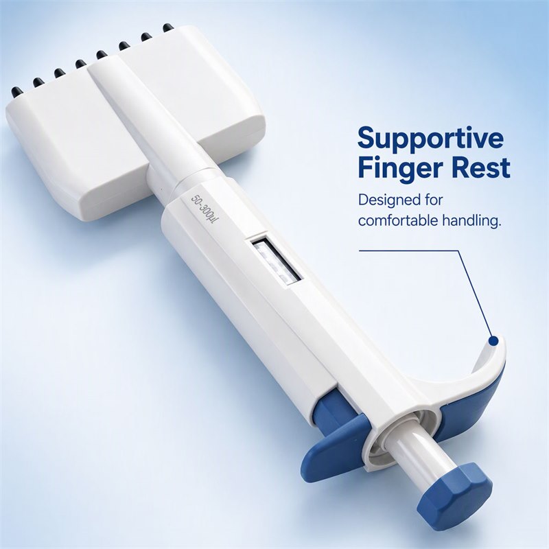 8 channel pipette supportive finger rest