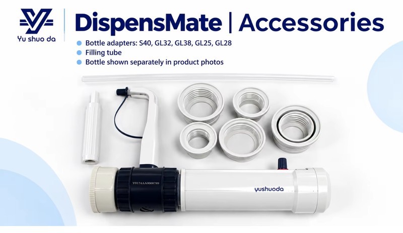 10ml bottle top dispenser accessories bottle adapters S40 GL32 GL38 GL25 GL28 and filling tube