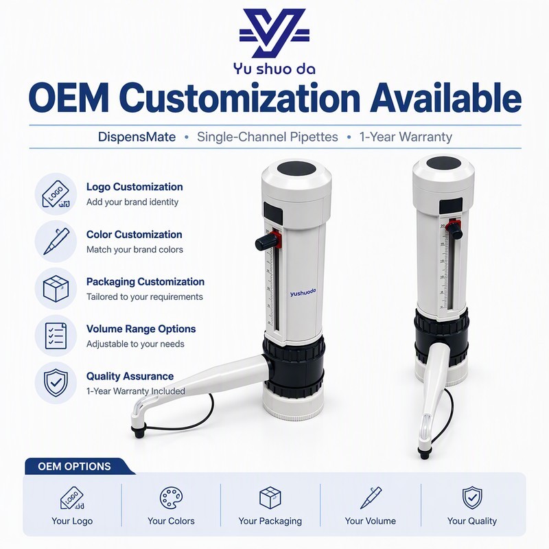10ml bottle top dispenser OEM ODM customization logo color packaging with 1 year warranty