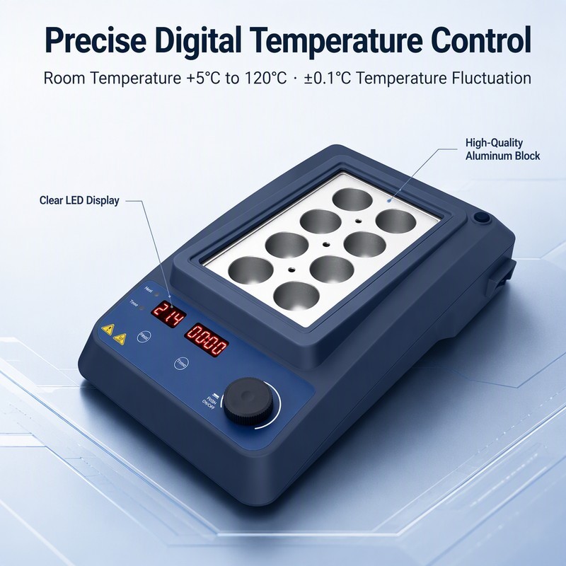 digital dry bath incubator precise digital temperature control with aluminum heating block and clear LED display