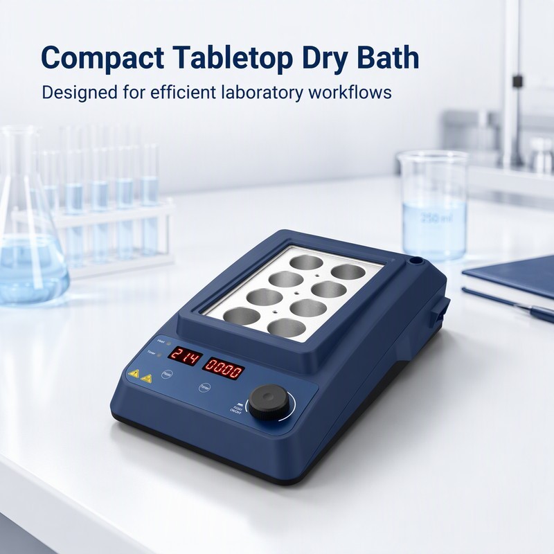 digital dry bath incubator compact tabletop design for efficient laboratory workflows