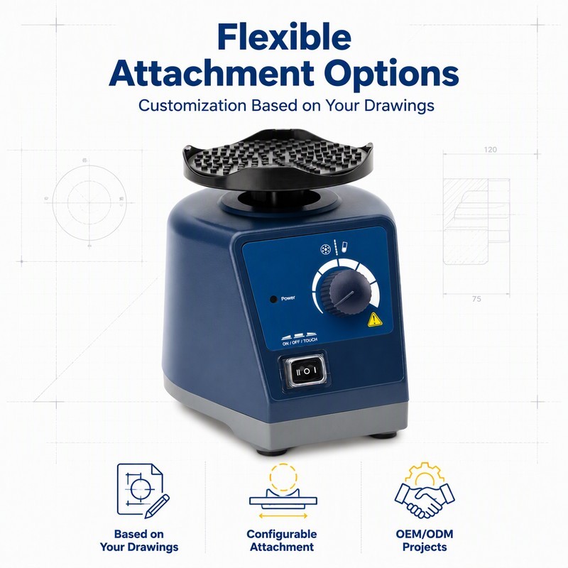 vortex mixer microplate and tube rack attachment options with OEM ODM customization