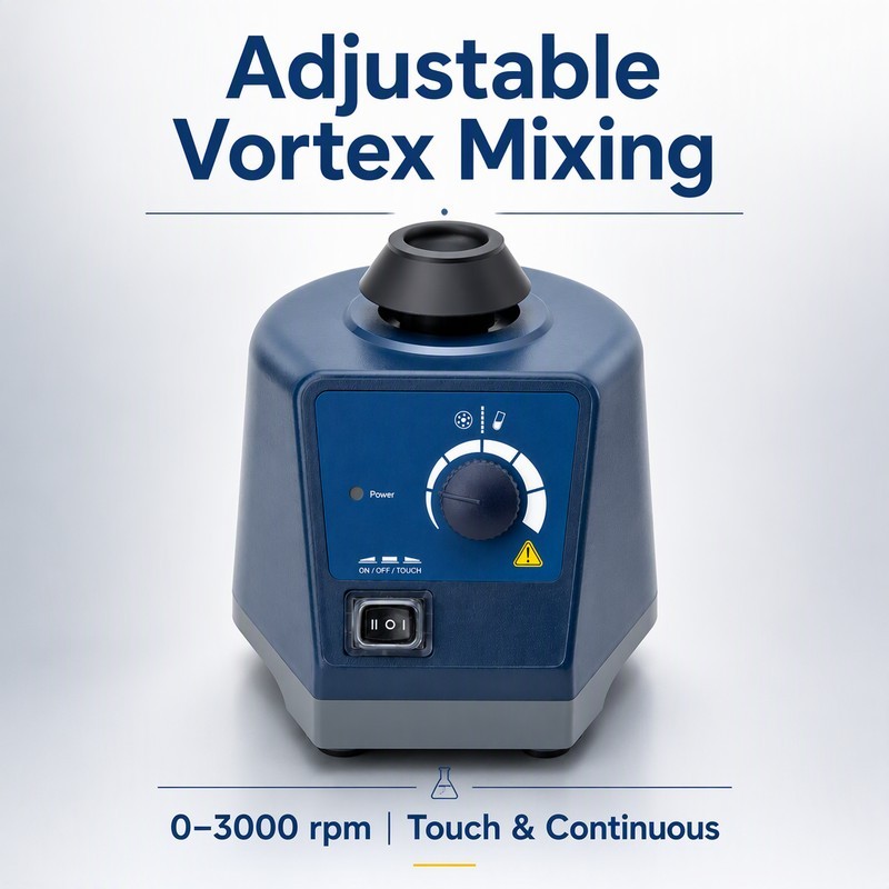 laboratory vortex mixer 0-3000 rpm adjustable speed with touch and continuous modes