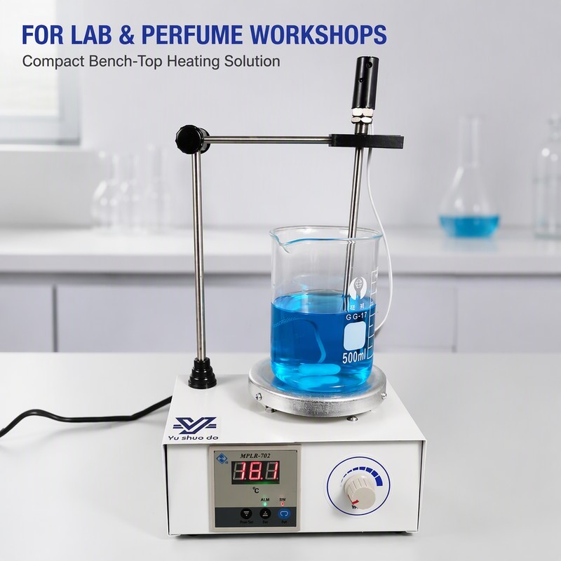 lab magnetic stirrer hotplate with 500ml beaker for laboratory and perfume workshop heating