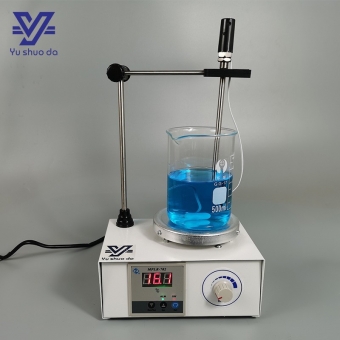 lab magnetic stirrer hotplate 0-100°C with 500ml beaker