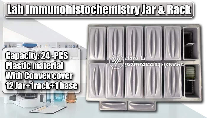  Lab Grey slide staining jar & rack