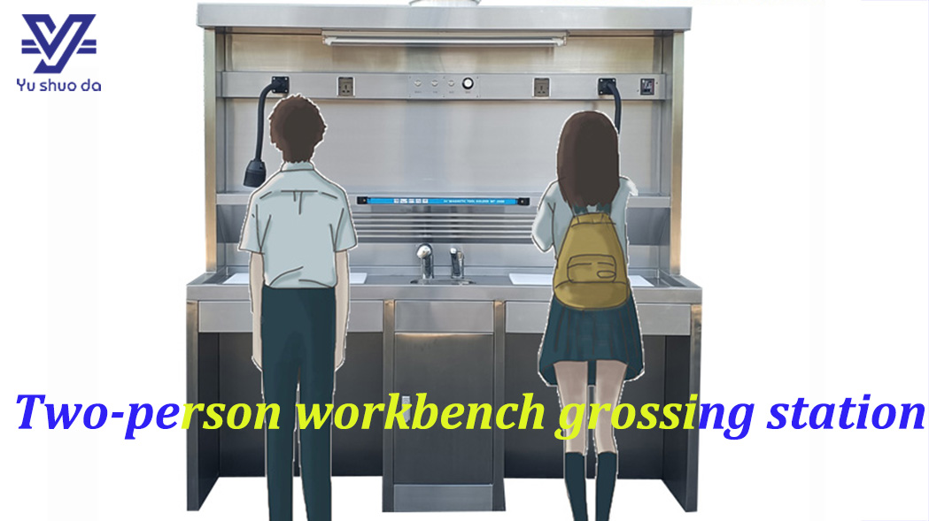 YUSHUODA stainless steel 304 autopsy table and grossing workstation