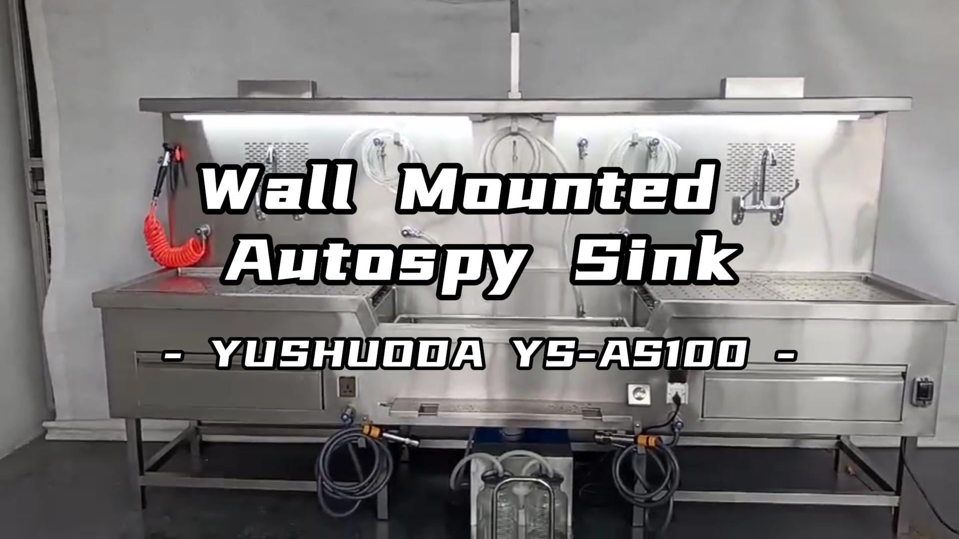 YUSHUODA stainless steel 304 wall mounted autopsy sinks