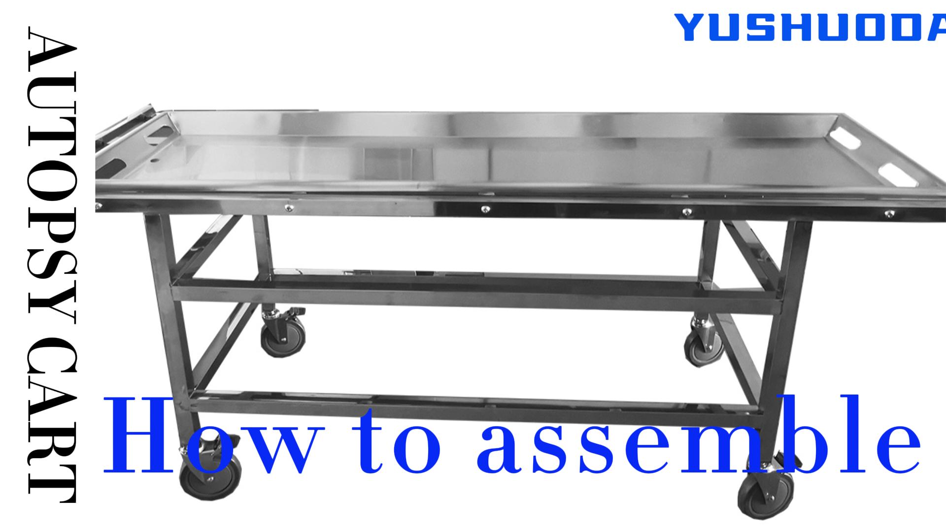 How to assemble an autopsy trolley