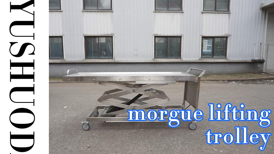 SHENYANG YUSHUODA mortuary double scissors electric lifting trolley